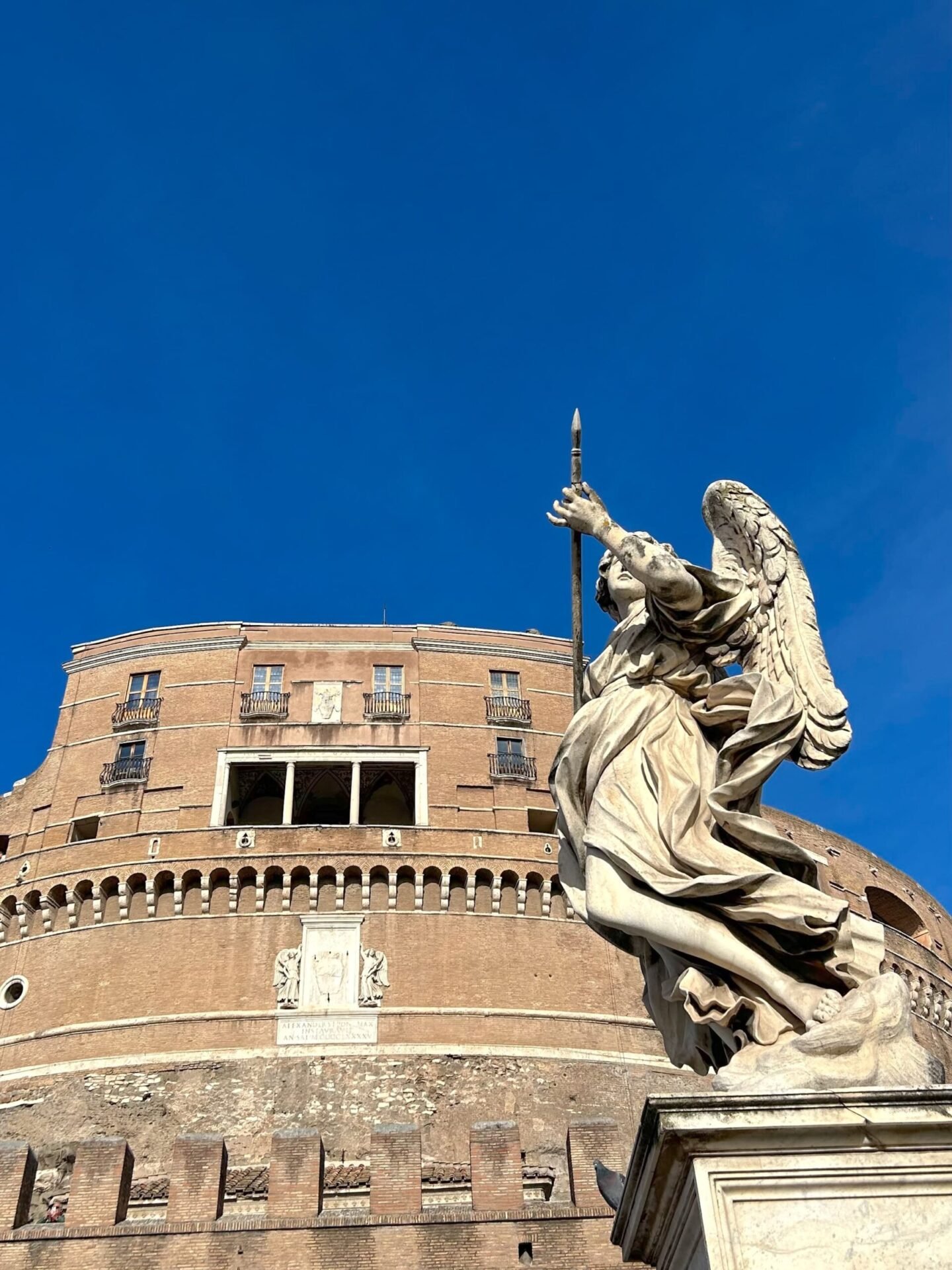 Castillo de Sant'Angelo desde el puente Umberto en Roma